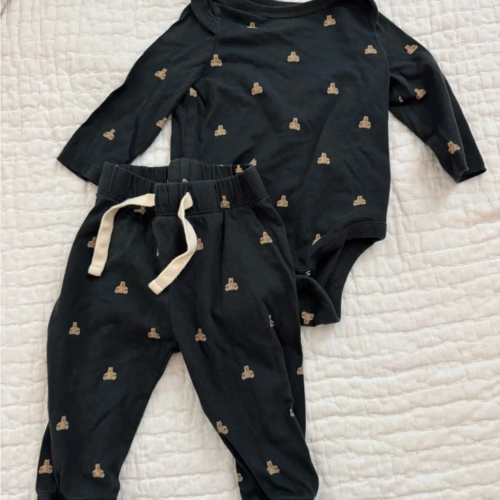 GAP Black and Tan Bodysuit Soft Cotton Blend
